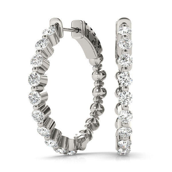 Maryam  Lab Grown Hoop Diamond Earrings