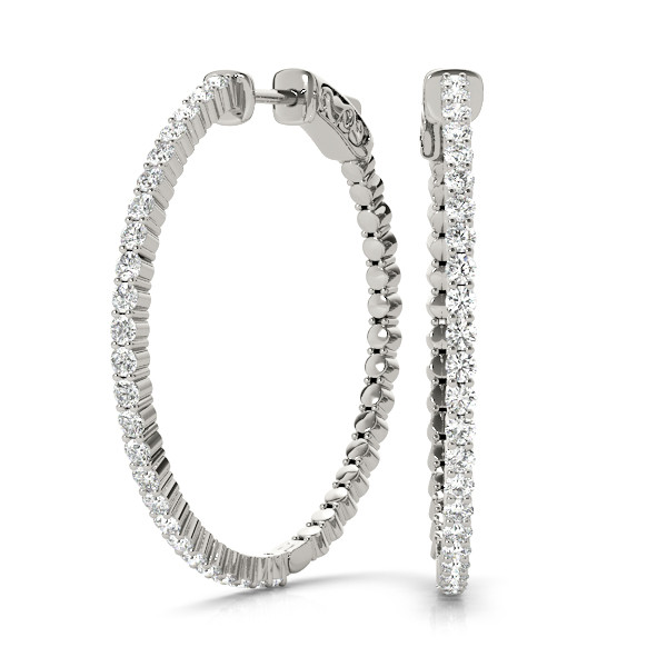 Libby Lab Grown Hoop Diamond Earrings