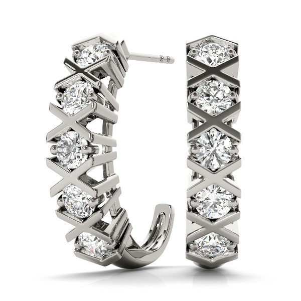 Martha Lab Grown Hoop Diamond Earrings