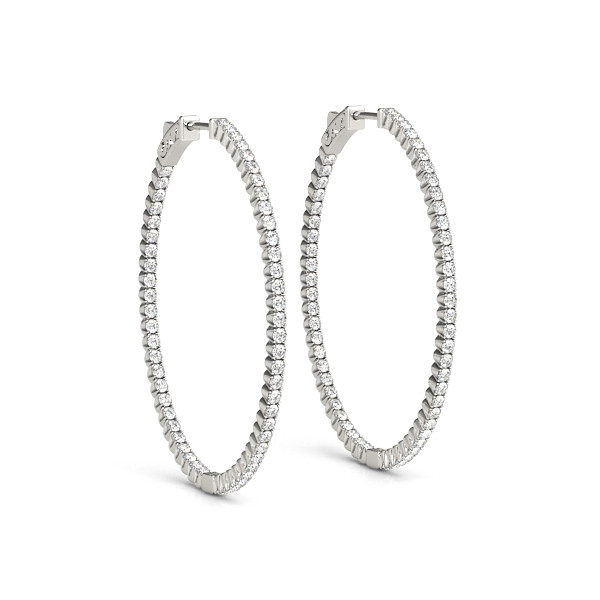 Edith Lab Grown Hoop Diamond Earrings