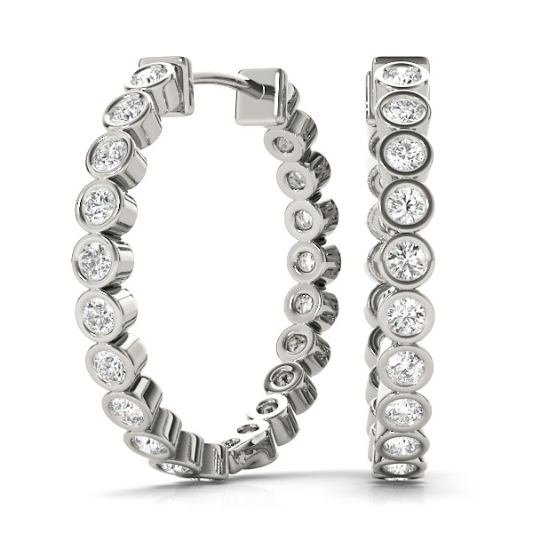 Ronnie Lab Grown Hoop Diamond Earrings