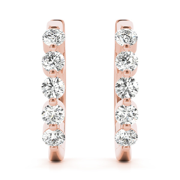 Matilda Lab Grown Rose Gold Hoop Diamond Earrings