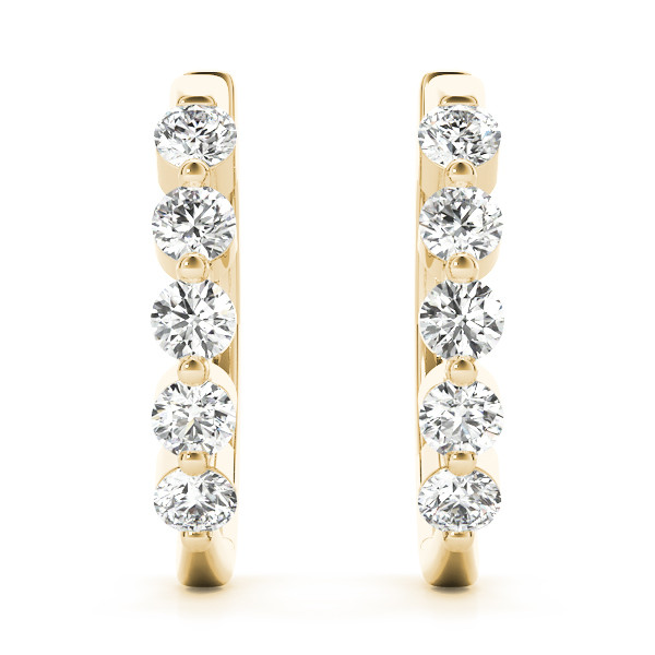 Matilda Lab Grown Yellow Gold Hoop Diamond Earrings