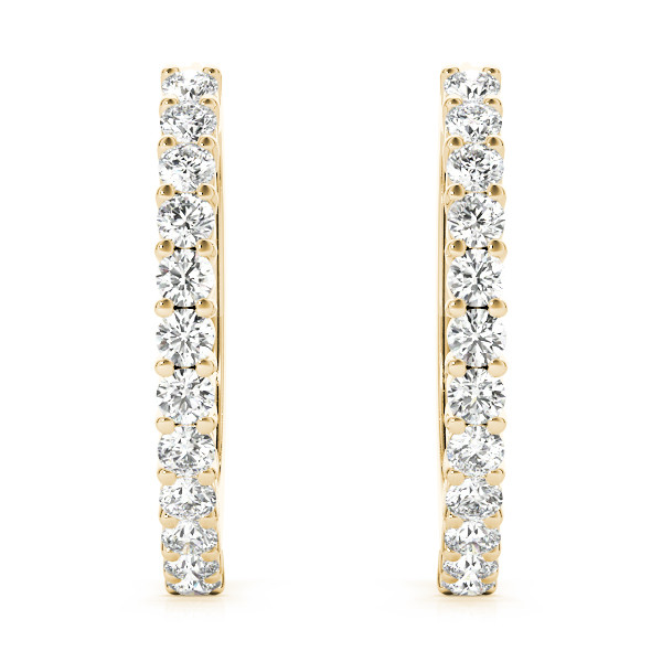 Sienna Lab Grown Yellow Gold Hoop Diamond Earrings