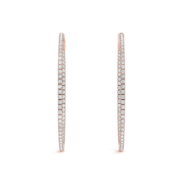 Alice Lab Grown Rose Gold Hoop Diamond Earrings