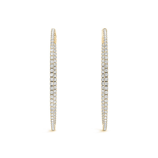 Alice Lab Grown Yellow Gold Hoop Diamond Earrings