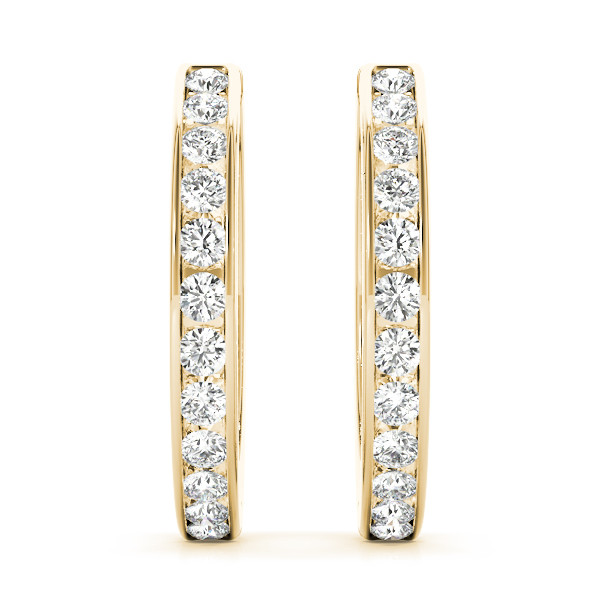 Aimee Lab Grown Yellow Gold Hoop Diamond Earrings