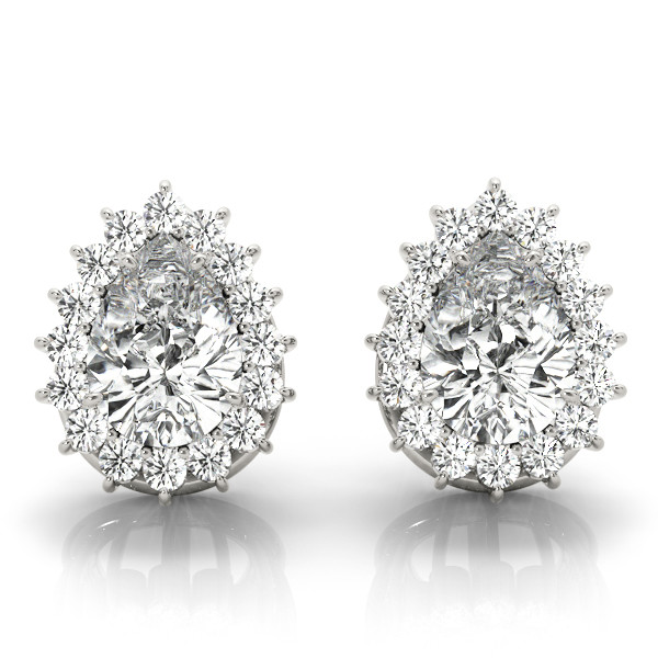 Elke Lab Grown Halo Diamond Earrings