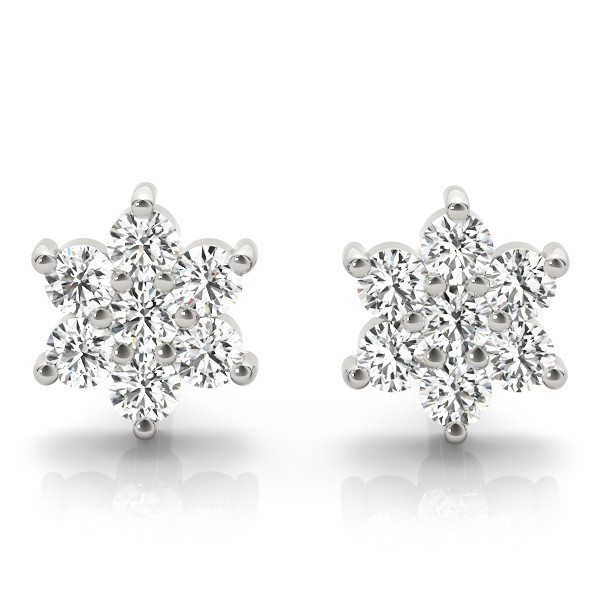 Basbas 0.21 Carat Lab Grown Diamond Cluster Earrings