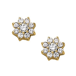 Bunanah Lab Grown Diamond Cluster Earrings
