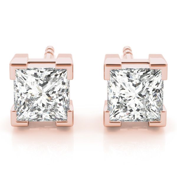 Eriel Lab Grown Diamond Rose Gold Studs Earrings