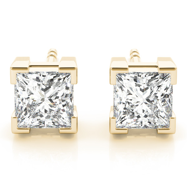 Eriel Lab Grown Diamond Yellow Gold Studs Earrings