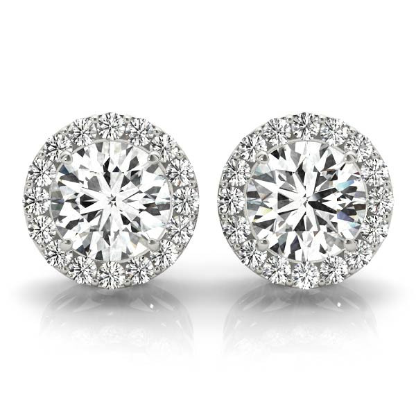 Rita 0.20 - Carat Lab Grown 3 prong Halo Diamond Earrings