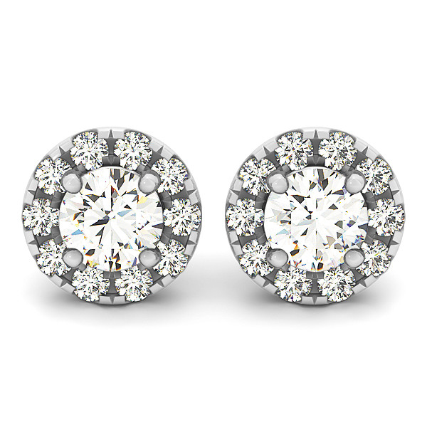 Evia 0.10 - 3.00 Carat Lab Grown Halo Diamond Earrings