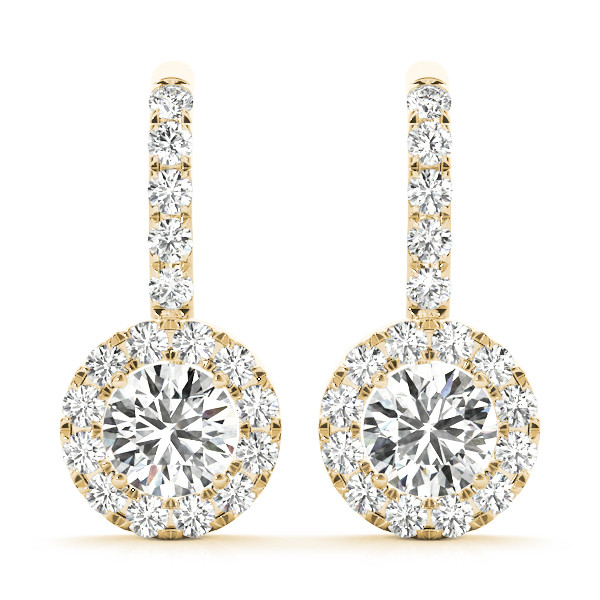 Eniko Lab Grown Yellow Gold Diamond Hoop Earrings
