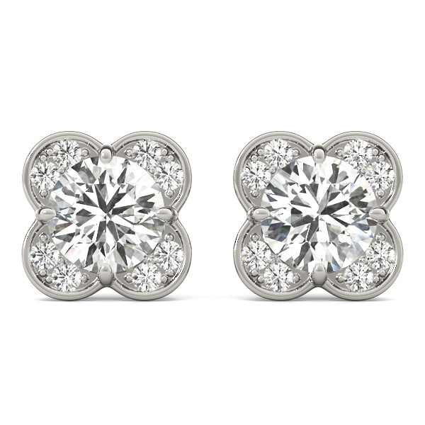 Estere Lab Grown Halo Diamond Earrings