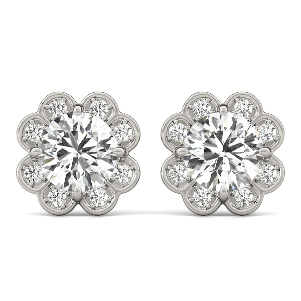 Eeva 0.25 - 0.75 Carat Lab Grown Halo Diamond Earrings