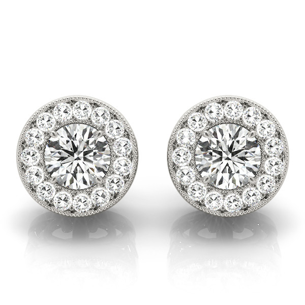  Evalie 0.25 - 0.80 Carat Natural Halo Diamond Earrings