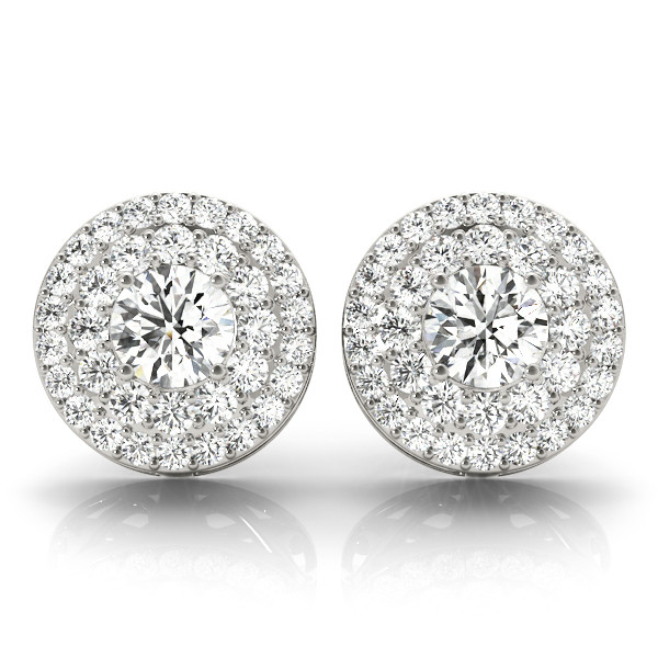 Elna Lab Grown Halo Diamond Earrings