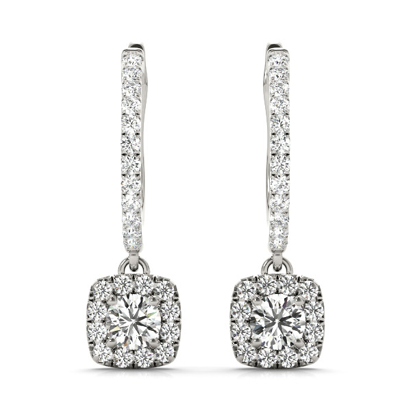 Elianne Lab Grown Halo Diamond Earrings