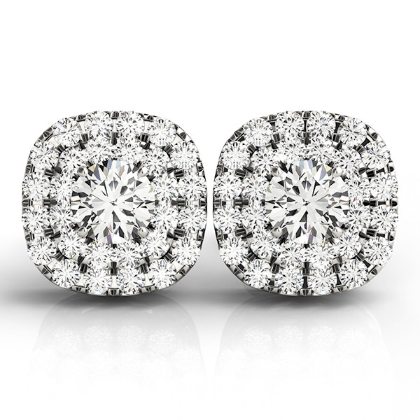 Ebba Lab Grown Halo Diamond Earrings