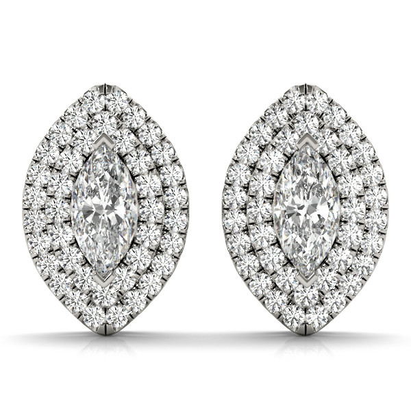 Eui Lab Grown Halo Diamond Earrings