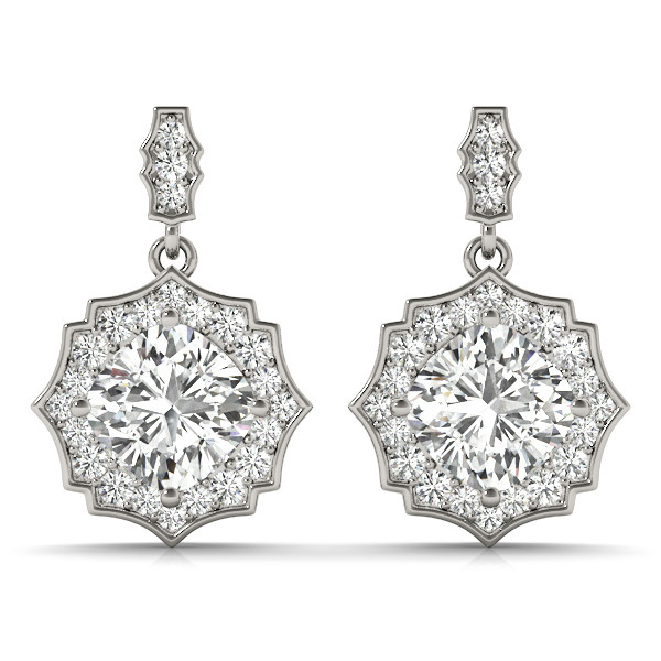  Elts Lab Grown Halo Diamond Earrings