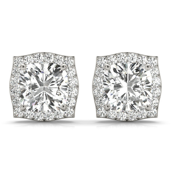 Elda Lab Grown Halo Diamond Earrings