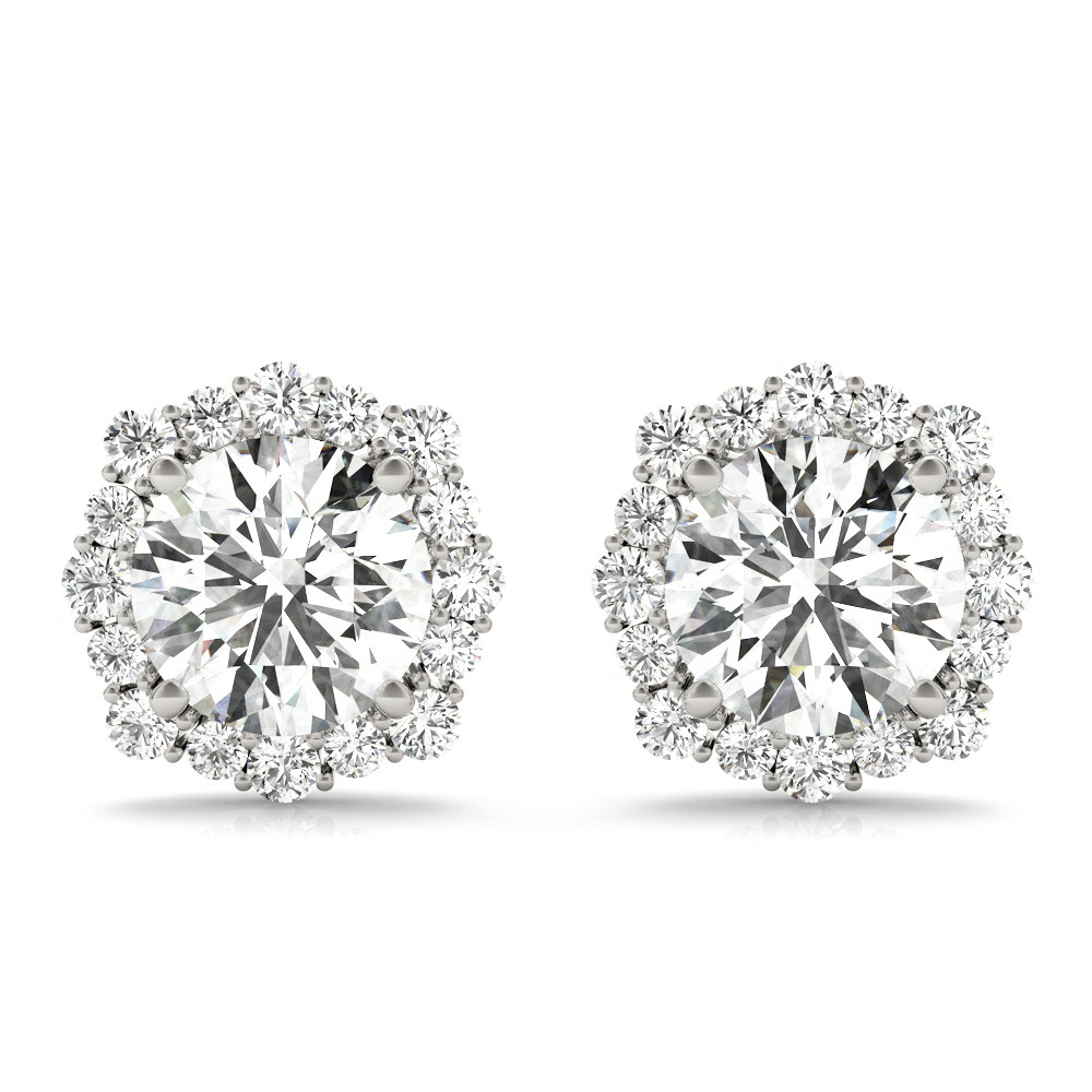 Eilidh Lab Grown Halo Diamond Earrings