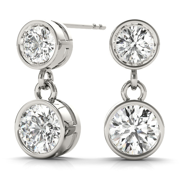  Ezmae Natural Diamond Drop Earrings