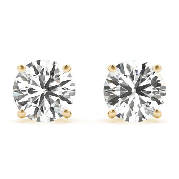 Emeli Lab Grown Diamond Yellow Gold Studs Earrings