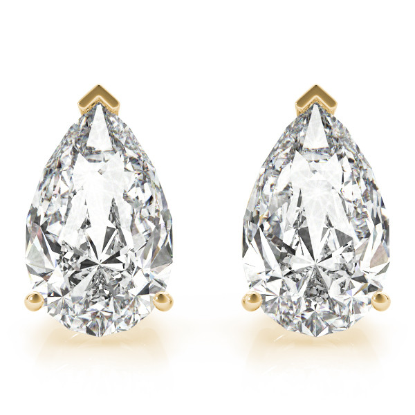 Eda Lab Grown Diamond Yellow Gold Studs Earrings