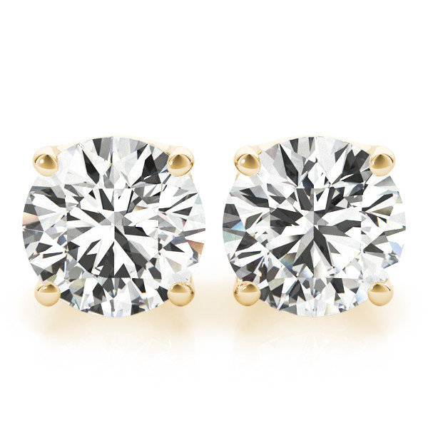 Emira Lab Grown Diamond Yellow Gold Studs Earrings
