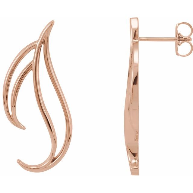 Debralee Rose Traditional Gold Earrings