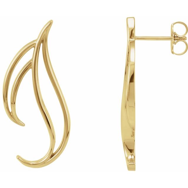 Debralee Yellow Traditional Gold Earrings