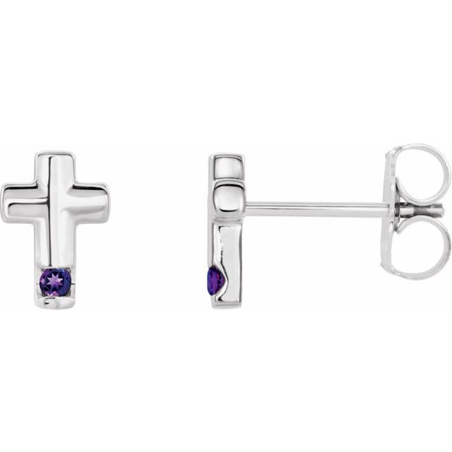 Petriciya 0.10 - 3.00 Carat Channel Set Amethyst Diamond Earrings