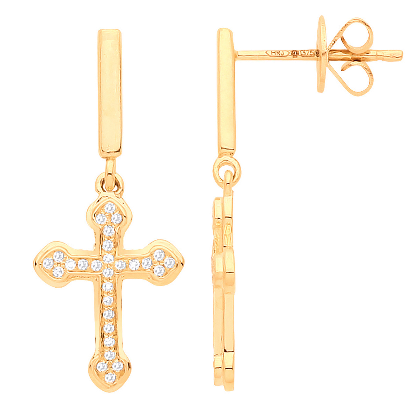 Christa Natural Drop Diamond Earrings
