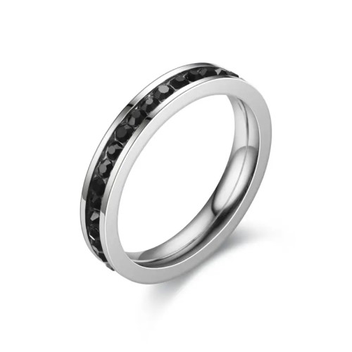 Eviana Black Rose Gold Channel Set  Diamond Ring