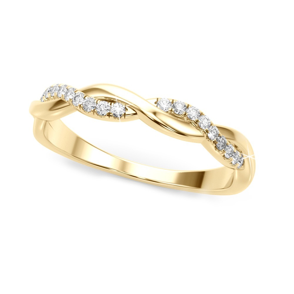 Elvie Lab Grown Yellow Gold Prong  Diamond Ring