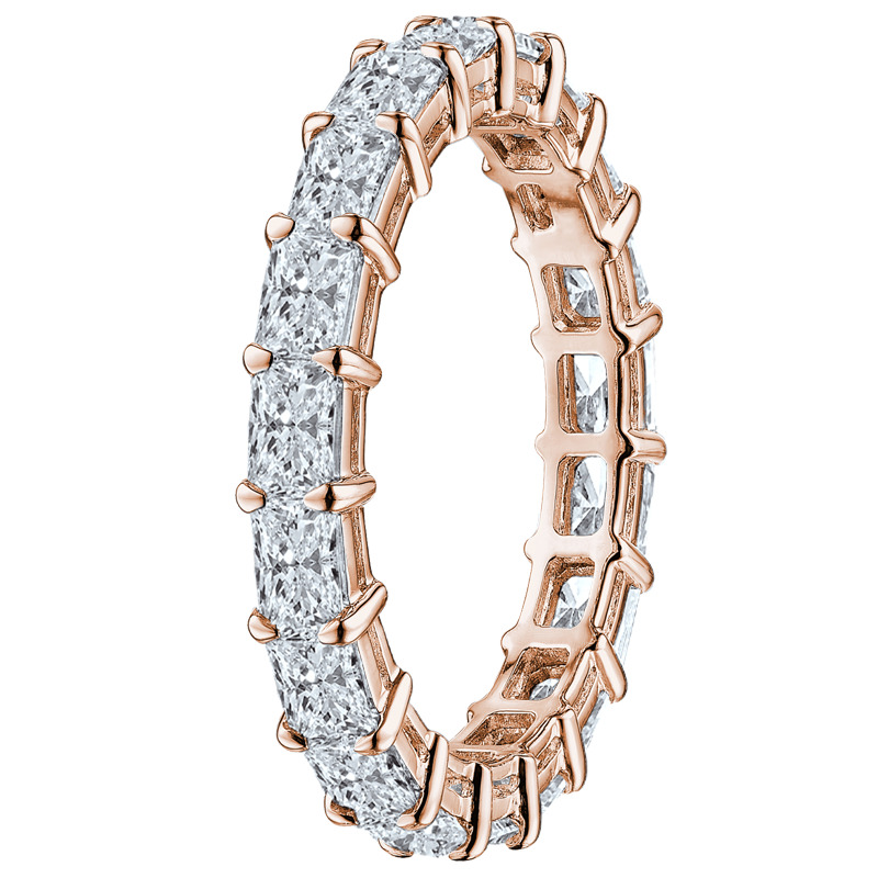 Elyn Lab Grown Rose Gold 4 Prong  Diamond Ring