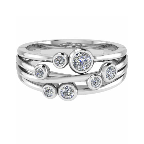 Evony Lab Grown Yellow Gold Bezel  Diamond Ring