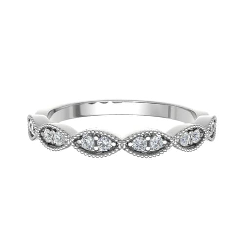 Edythe Lab Grown Prong Half Eternity Diamond Ring