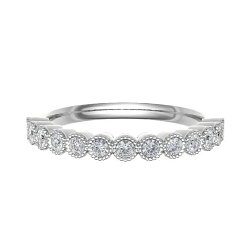 Evalie Natural Bezel Half Eternity Diamond Ring