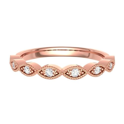 Emera Lab Grown Rose Gold Pave Set  Diamond Ring