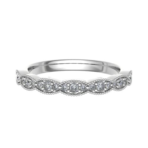 Elexia Lab Grown Prong Half Eternity Diamond Ring
