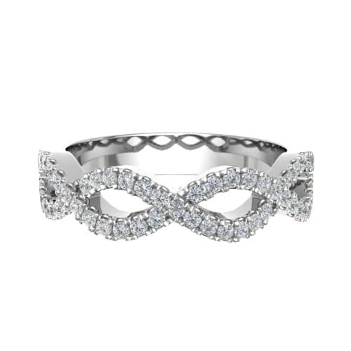 Evalyse Natural Rose Gold Micro Pave Set  Diamond Ring