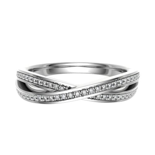 Elza Natural Prong Half Eternity Diamond Ring