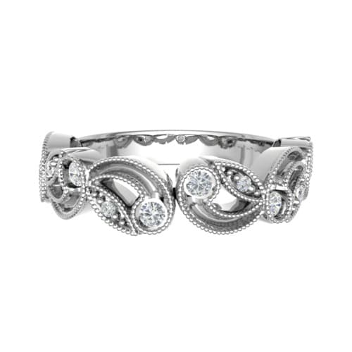 Ellyn Lab Grown Prong Half Eternity Diamond Ring
