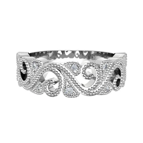 Elizabelle Natural Rose Gold Bezel  Diamond Ring