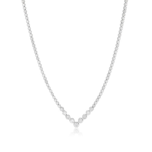 Tathere 1.73 Carat Natural Prong Set Diamond Necklace